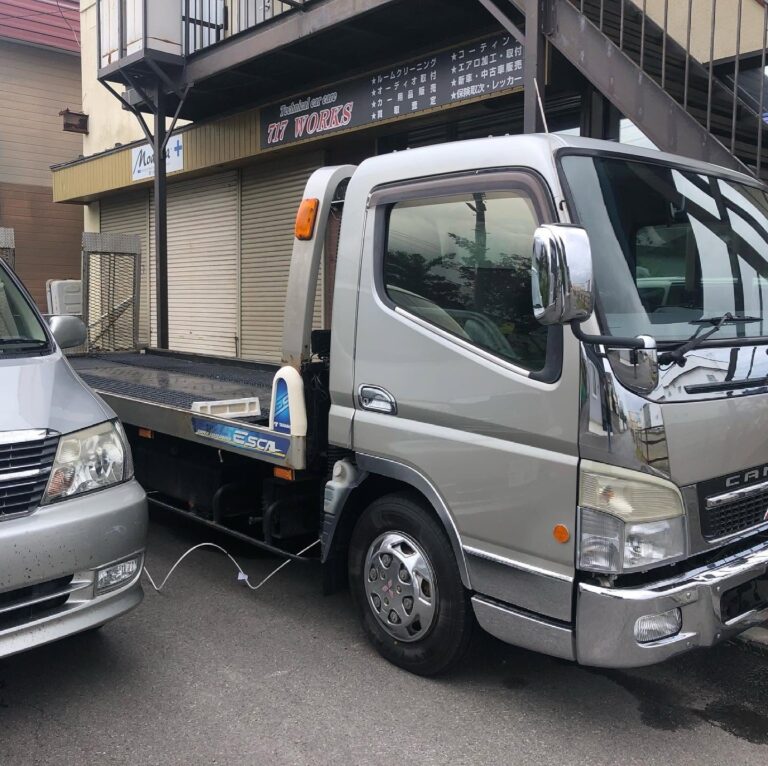 三菱ふそう キャンター 積載車 水素ガスエンジンカーボンクリーニング 施工中（出張施工）｜有限会社ケースタイル 旭川